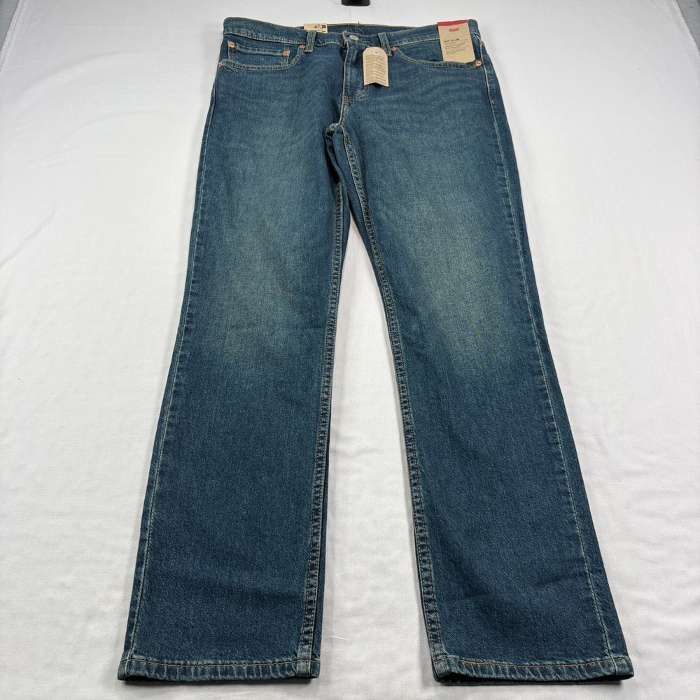 Levis 511 Jeans Mens 34x30 Blue Slim Straight Medium Wash Denim NEW